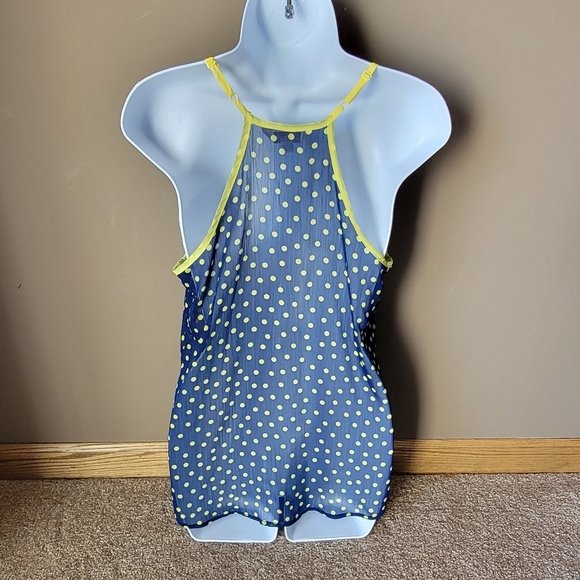 Charming Charlie Polka Dot Sheer Bright Size Small Tank Top - Picture 2 of 9